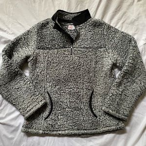 Fluffy half zip sweater